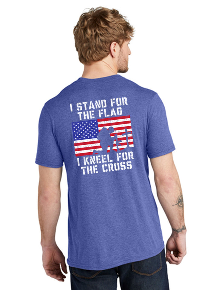 T Shirt - I Stand for the Flag Kneel For The Cross / MADE IN USA